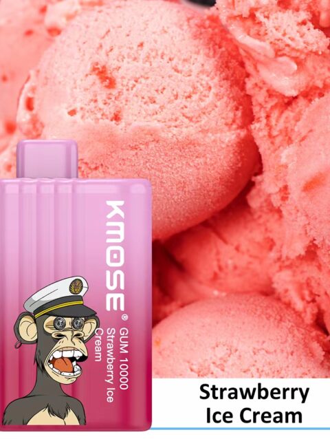 Kmose Gum Disposable Vape Pod 10000 Puffs - Strawberry lce Cream