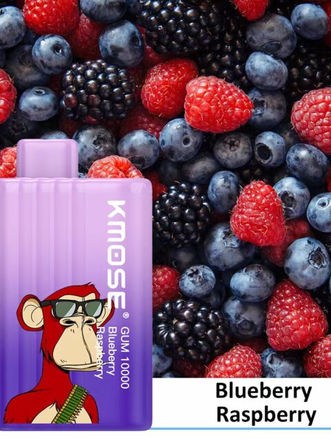 Kmose Gum Disposable Vape Pod 10000 Puffs - Blueberry Raspberry