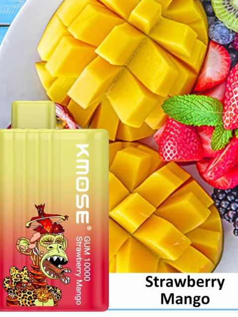 Kmose Gum Disposable Vape Pod 10000 Puffs - Strawberry Mango